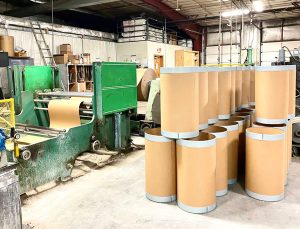 manufacturing area where fibre barrels are made The Master Package Fibre Shipping Containers
